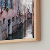"Canals of Venice" - Art Print in rose by Alison Holcomb - Frame Close-up