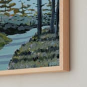 "This Wednesday Morning" - Art Print in Forest Green by Lottie Aldarwish - Frame Close-up