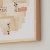 "Sounds of Silence" - Art Print in Peach Orange by Alisa Galitsyna - Frame Close-up