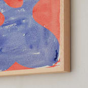 "Not-Plain-Jane" - Art Print in Royal Red & Purple by Maran Ree Whiting - Frame Close-up