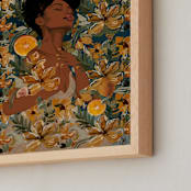 "A Peaceful Place" - Art Print in Fall Blue by ThirtyOne Illustrations - Frame Close-up