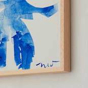 "Mademoiselle Blue" - Art Print in Cobalt Blue by Maran Ree Whiting - Frame Close-up
