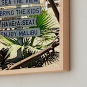 "Paradise Cove Malibu" - Art Print in sand beige by Sea and Sky - Frame Close-up