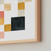 "Stacked No.2" - Art Print in Clay Multi by Cait Courneya - Frame Close-up