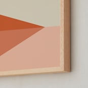 "Into the Distance No. 1" - Art Print in Coral by MinimalType - Frame Close-up