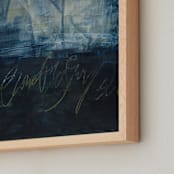 "My Signature Look" - Art Print in Inky Blue by Stacy Kron - Frame Close-up