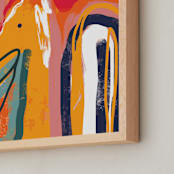 "Light up your life" - Art Print in coral by Svitlana Martynjuk - Frame Close-up