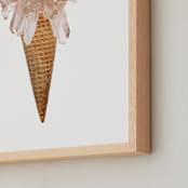 "Pink Crystal Ice Cream Print" - Art Print in Blush by Shine Haus Collective - Frame Close-up