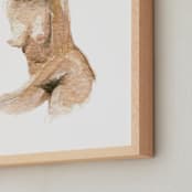 "Nude Bathing" - Art Print in Nude by Jess Blazejewski - Frame Close-up