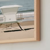 "the surf shack" - Art Print in California coastal by Crystal Lynn Collins - Frame Close-up