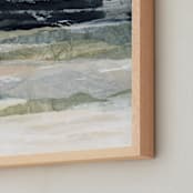 "Winter's End" - Art Print in Navy Blue by Lara Eckerman - Frame Close-up