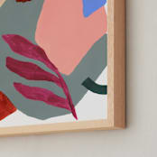 "Following the path" - Art Print in burgundy by FERNANDA MARTINEZ - Frame Close-up