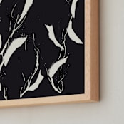 "Inked Botanica II" - Art Print in Charcoal by Lindsay Megahed - Frame Close-up