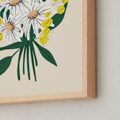"Daisy Bunch" - Art Print in Peach by Haley Warner - Frame Close-up