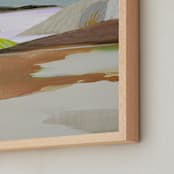 "River Land" - Art Print in green by Shina Choi - Frame Close-up