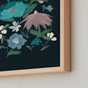 "French Cafe II" - Art Print in Sea by Lindsay Megahed - Frame Close-up