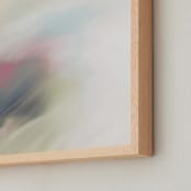 "Sweep of Color" - Art Print in Rainbow by Karen Kardatzke - Frame Close-up