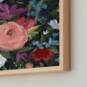 "November Floral" - Art Print in Rose by Lindsay Megahed - Frame Close-up