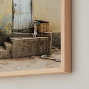 "Island Door" - Art Print in Yellow Wall by Kate Baird - Frame Close-up