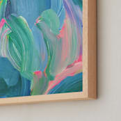 "Get Ready for the Flood" - Art Print in Pastel Blue by Frances Sousa - Frame Close-up