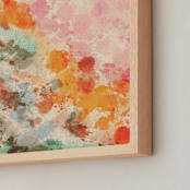 "Splashes of Sunset" - Art Print in Sunset Pink by Angel Walker - Frame Close-up