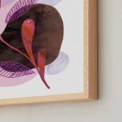 "Rock Garden" - Art Print in Fuchsia by Calee A.H. Cecconi - Frame Close-up