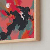 "You are all I need" - Art Print in coral by Svitlana Martynjuk - Frame Close-up