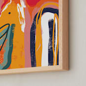 "Light up your life" - Art Print in coral by Svitlana Martynjuk - Frame Close-up