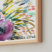 "Aubergine Bloom" - Art Print in Aubergine Rose by Kara Aina - Frame Close-up