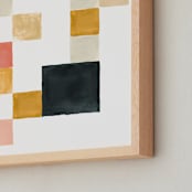 "Stacked No.2" - Art Print in Clay Multi by Cait Courneya - Frame Close-up