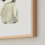 "The Cold Fuzzies" - Art Print in Pale yellow by Lizzie Bowman - Frame Close-up