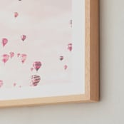 "Bon Voyage!" - Art Print in Blush pink by Caroline Mint - Frame Close-up