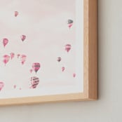 "Bon Voyage!" - Art Print in Blush pink by Caroline Mint - Frame Close-up