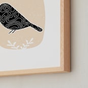 "Birdie" - Art Print in Tangerine Dream by Alicia Youngken - Frame Close-up