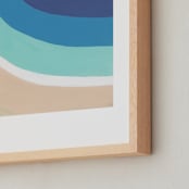 "By the Bay" - Art Print in White by Jenny Partrite - Frame Close-up