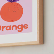 "My Fruity Family II" - Art Print in Light Pink by Marta Crea - Frame Close-up