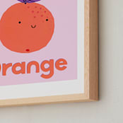 "My Fruity Family II" - Art Print in Light Pink by Marta Crea - Frame Close-up