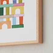 "mod building blocks" - Art Print in Candy by Ellen Schlegelmilch - Frame Close-up
