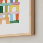 "mod building blocks" - Art Print in Candy by Ellen Schlegelmilch - Frame Close-up