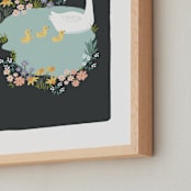 "little duck pond" - Art Print in Twilight by Karidy Walker - Frame Close-up