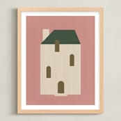 "Maisonette" - Art Print in Dusty Rose by Ani Somi - Framed