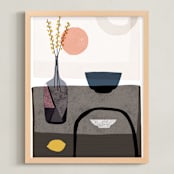 "Stillness 2" - Art Print in Modern neutrals by Francesca Iannaccone - Framed