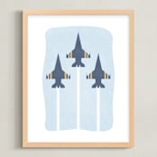 "Air Show" - Art Print in Sunshine by Jen Tips - Framed