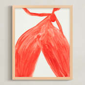 "Dearest Diana" - Art Print in Poppy Red by Maran Ree Whiting - Framed
