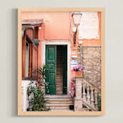"The Green Door" - Art Print in Green by Alison Holcomb - Framed