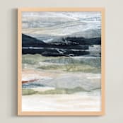 "Winter's End" - Art Print in Navy Blue by Lara Eckerman - Framed