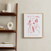 "Your Drawing: Portrait Custom Print" - Custom Print in Pink Grapefruit by Minted - In a Room