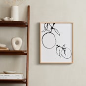 "Orange Study " - Art Print in Black and White by Ashleigh Ninos - In a Room