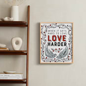 "Love Harder" - Art Print in Earthtones by Brooke Bristow - In a Room