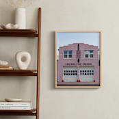 "Central Fire Station Marfa" - Art Print in Pink by Alison Holcomb - In a Room